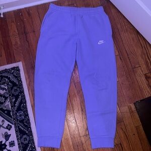 purple/blue nike fleece sweatpants